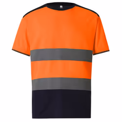Yoko Mens Hi-Vis Two Tone T-Shirt - 3XL, Orange/Navy