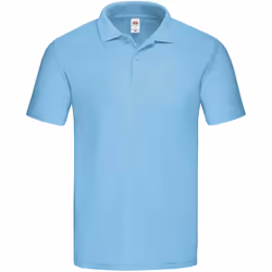 Fruit of the Loom Mens Original Polo Shirt - L, Sky Blue