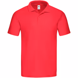 Fruit of the Loom Mens Original Polo Shirt - S, Red