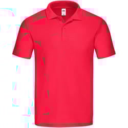 Fruit of the Loom Mens Original Polo Shirt - S, Red