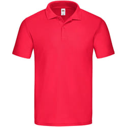Fruit of the Loom Mens Original Polo Shirt - XL, Red