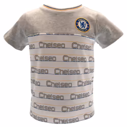 Chelsea FC Childrens/Kids Crest And Stripes T-Shirt