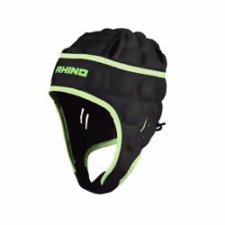 Rhino Unisex Adult Senator Rugby Headguard - M, Black/Green