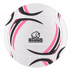 Rhino Thunder Netball - 5, White/Pink/Black