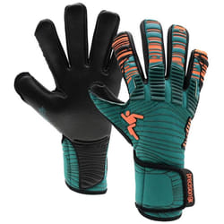 Precision Childrens/Kids Elite 2.0 Contact Goalkeeper Gloves - 7, Teal/Fluorescent Orange/Black