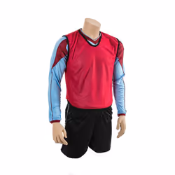 Precision Childrens/Kids Mesh Training Bib - 10-14 Years, Red