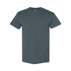 Gildan Mens Heavy Cotton Short Sleeve T-Shirt (Pack Of 5) - 2XL, Dark Heather