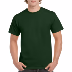 Gildan Mens Heavy Cotton Short Sleeve T-Shirt (Pack Of 5) - 2XL, Forest Green
