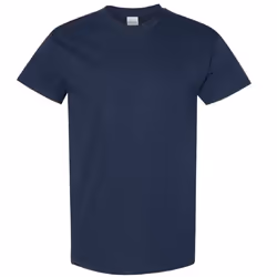 Gildan Mens Heavy Cotton Short Sleeve T-Shirt (Pack Of 5) - 2XL, Navy