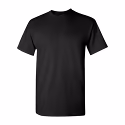 Gildan Mens Heavy Cotton Short Sleeve T-Shirt (Pack Of 5) - 3XL, Black