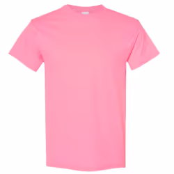 Gildan Mens Heavy Cotton Short Sleeve T-Shirt (Pack Of 5) - L, Azalea