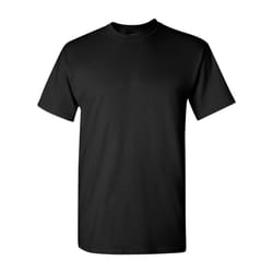 Gildan Mens Heavy Cotton Short Sleeve T-Shirt (Pack Of 5) - L, Black