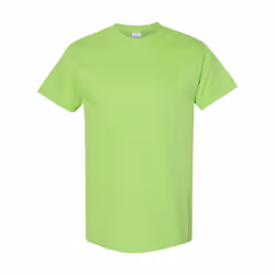 Gildan Mens Heavy Cotton Short Sleeve T-Shirt (Pack Of 5) - L, Lime