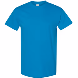 Gildan Mens Heavy Cotton Short Sleeve T-Shirt (Pack Of 5) - L, Sapphire