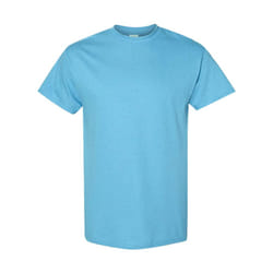 Gildan Mens Heavy Cotton Short Sleeve T-Shirt (Pack Of 5) - L, Sky