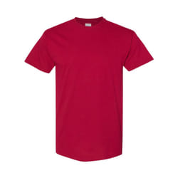 Gildan Mens Heavy Cotton Short Sleeve T-Shirt (Pack Of 5) - M, Cardinal