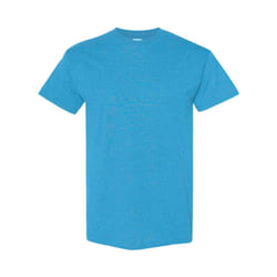 Gildan Mens Heavy Cotton Short Sleeve T-Shirt (Pack Of 5) - M, Heather Sapphire