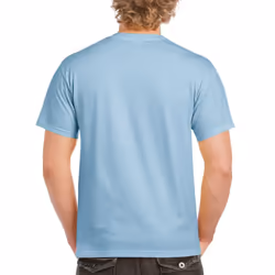 Gildan Mens Heavy Cotton Short Sleeve T-Shirt (Pack Of 5) - M, Light Blue