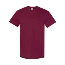 Gildan Mens Heavy Cotton Short Sleeve T-Shirt (Pack Of 5) - M, Maroon