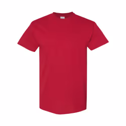 Gildan Mens Heavy Cotton Short Sleeve T-Shirt (Pack Of 5) - S, Cardinal