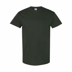 Gildan Mens Heavy Cotton Short Sleeve T-Shirt (Pack Of 5) - XL, Forest Green