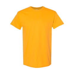 Gildan Mens Heavy Cotton Short Sleeve T-Shirt (Pack Of 5) - XL, Gold