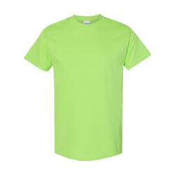 Gildan Mens Heavy Cotton Short Sleeve T-Shirt (Pack Of 5) - XL, Lime