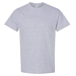 Gildan Mens Heavy Cotton Short Sleeve T-Shirt (Pack Of 5) - XL, Sport Grey