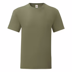 Fruit Of The Loom Mens Iconic T-Shirt (Pack Of 5) - 3XL, Classic Olive Green