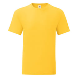 Fruit Of The Loom Mens Iconic T-Shirt (Pack Of 5) - L, Sunflower Yellow