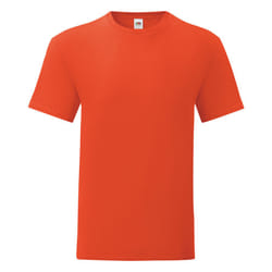 Fruit Of The Loom Mens Iconic T-Shirt (Pack Of 5) - S, Flame Orange