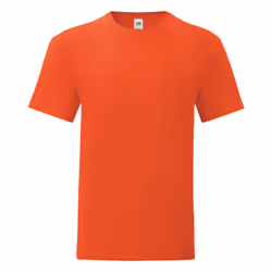 Fruit Of The Loom Mens Iconic T-Shirt (Pack Of 5) - XL, Flame Orange
