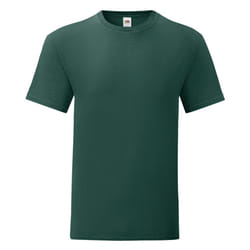Fruit Of The Loom Mens Iconic T-Shirt (Pack Of 5) - XL, Forest Green