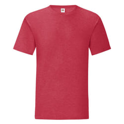 Fruit Of The Loom Mens Iconic T-Shirt (Pack Of 5) - 2XL, Heather Red
