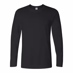 Gildan Mens Soft Style Long Sleeve T-Shirt (Pack Of 5) - 2XL, Black