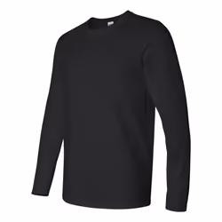 Gildan Mens Soft Style Long Sleeve T-Shirt (Pack Of 5) - 2XL, Black