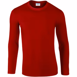 Gildan Mens Soft Style Long Sleeve T-Shirt (Pack Of 5) - 2XL, Red