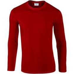 Gildan Mens Soft Style Long Sleeve T-Shirt (Pack Of 5) - 2XL, Red