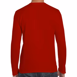 Gildan Mens Soft Style Long Sleeve T-Shirt (Pack Of 5) - 2XL, Red