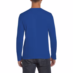 Gildan Mens Soft Style Long Sleeve T-Shirt (Pack Of 5) - M, Royal