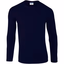 Gildan Mens Soft Style Long Sleeve T-Shirt (Pack Of 5) - S, Navy