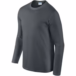 Gildan Mens Soft Style Long Sleeve T-Shirt (Pack Of 5) - XL, Charcoal