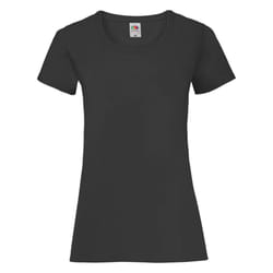 Fruit Of The Loom Ladies/Womens Lady-Fit Valueweight Short Sleeve T-Shirt (Pack Of 5) - 2XL, Black