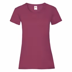Fruit Of The Loom Ladies/Womens Lady-Fit Valueweight Short Sleeve T-Shirt (Pack Of 5) - 2XL, Burgundy