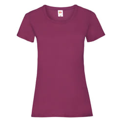 Fruit Of The Loom Ladies/Womens Lady-Fit Valueweight Short Sleeve T-Shirt (Pack Of 5) - 2XL, Burgundy