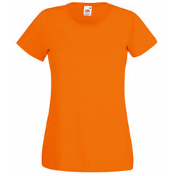 Fruit Of The Loom Ladies/Womens Lady-Fit Valueweight Short Sleeve T-Shirt (Pack Of 5) - 2XL, Orange