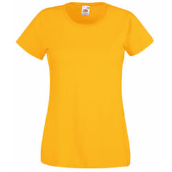 Fruit Of The Loom Ladies/Womens Lady-Fit Valueweight Short Sleeve T-Shirt (Pack Of 5) - 2XL, Sunflower