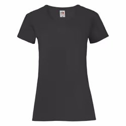 Fruit Of The Loom Ladies/Womens Lady-Fit Valueweight Short Sleeve T-Shirt (Pack Of 5) - M, Black