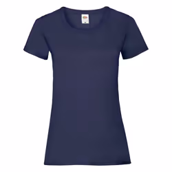Fruit Of The Loom Ladies/Womens Lady-Fit Valueweight Short Sleeve T-Shirt (Pack Of 5) - M, Deep Navy
