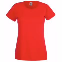 Fruit Of The Loom Ladies/Womens Lady-Fit Valueweight Short Sleeve T-Shirt (Pack Of 5) - S, Red